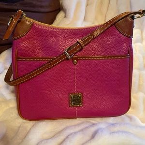 Dooney & Bourke Pebbled Leather Magneta Crossbody.